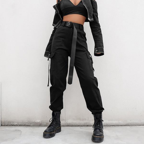Fashion Black Combat Joggers Pant