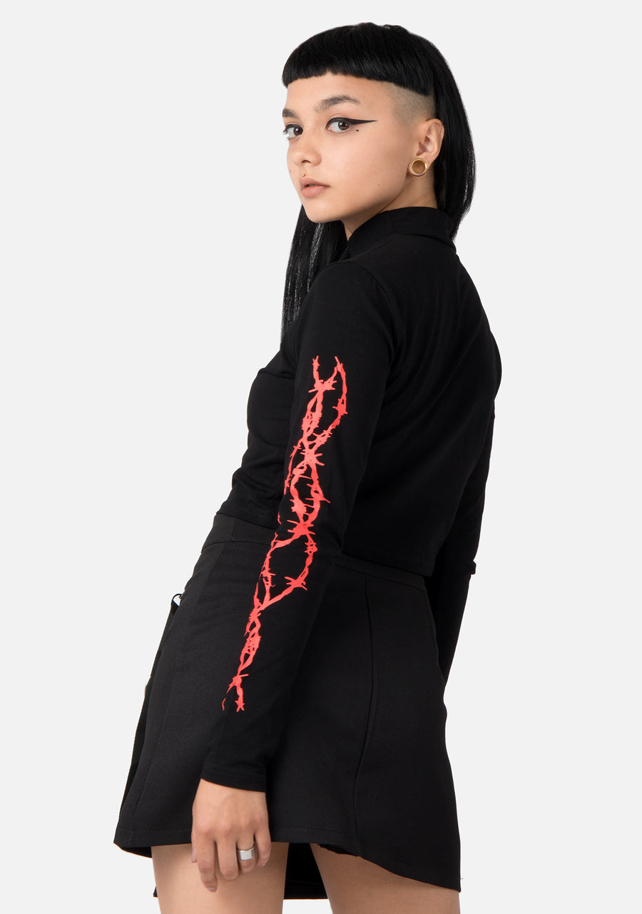 Lethal Weapon Long Sleeve Crop Top